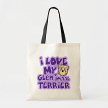 I Love My Wheaten Glen of Imaal Terrier Tote Bags
