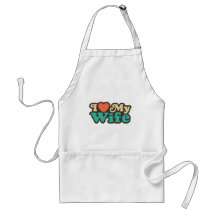 I Love My Wife Aprons