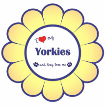 I Love My Yorkies (Multiple Dogs) Photo Cutouts