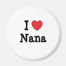 I love Nana heart T-Shirt Refrigerator Magnets