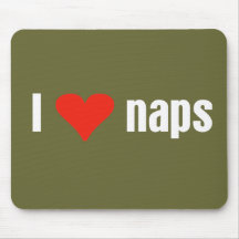 I Love Naps Mousepad