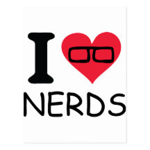 i love nerds post card