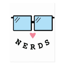 I LOVE NERDS POSTCARD
