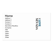 I Love Nevada Design Business Card Template