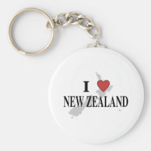 I Love New Zealand Keychains