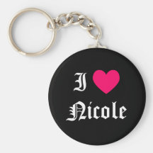 I Love Nicole Key Chain