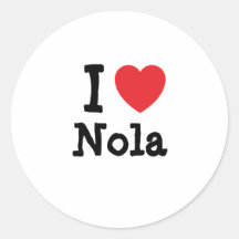 I love Nola heart T-Shirt Stickers