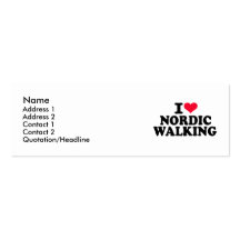 I love Nordic Walking Business Card