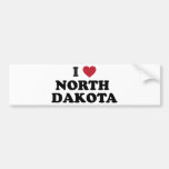 I Love North Dakota Bumper Sticker