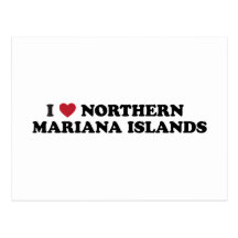 I Love Northern Mariana Islands Postcard