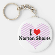 I Love Norton Shores, United States Key Chains
