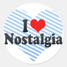 I Love Nostalgia Round Stickers