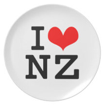 I Love NZ Party Plates