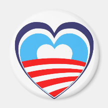 I love Obama - Elect Obama Now Magnets