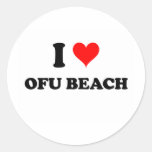 I Love Ofu Beach Samoa Stickers