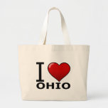 I LOVE OHIO CANVAS BAGS