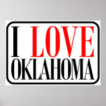 I Love Oklahoma Design Poster