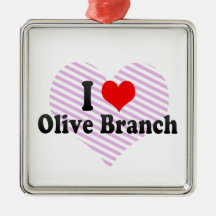 I Love Olive Branch, United States Christmas Tree Ornament