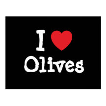 I love Olives heart T-Shirt Post Card