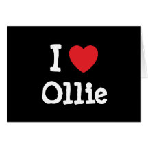 I love Ollie heart T-Shirt Greeting Card