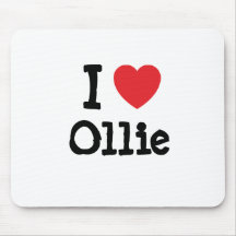 I love Ollie heart T-Shirt Mousemat