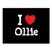 I love Ollie heart T-Shirt Postcards