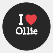 I love Ollie heart T-Shirt Stickers