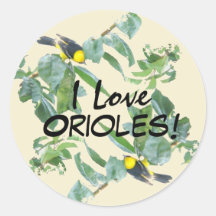 I Love Orioles Sticker