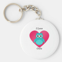 I love owls key chain
