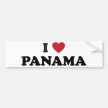 I Love Panama Bumper Stickers