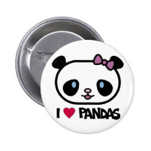 I Love Pandas Pin