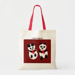 I Love Pandas Tote Bag bags