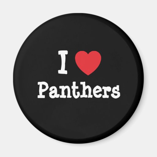 I love Panthers heart custom personalised Refrigerator Magnets
