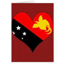 I Love Papua New Guinea Cards