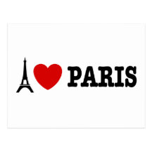 I Love Paris Postcards