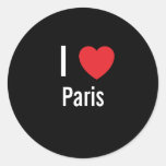 I love Paris Round Stickers