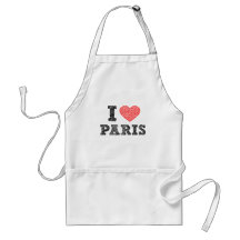 I Love Paris Sketch Apron