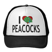 I Love Peacocks Mesh Hat