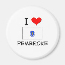 I Love Pembroke Massachusetts Refrigerator Magnet