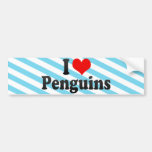 I Love Penguins Bumper Stickers