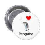 I love penguins Button