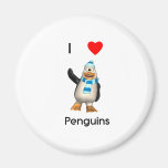 I Love Penguins Fridge Magnets