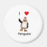 I Love Penguins Magnet