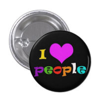 I Love People Button