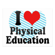 I Love Physical Education Postcard