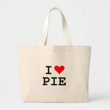 I love pie (black lettering) canvas bag