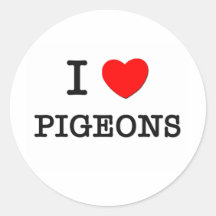 I Love PIGEONS Sticker