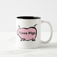 I Love Pigs Mugs