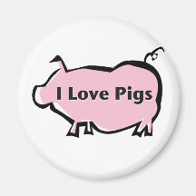 I Love Pigs Refrigerator Magnets