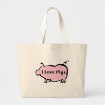 I Love Pigs Tote Bag